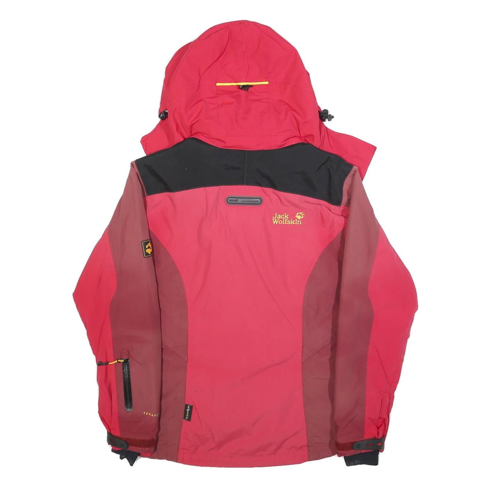 JACK WOLFSKIN Womens Red & Dark Red Outdoor Jacket M Polyester Blend Zip