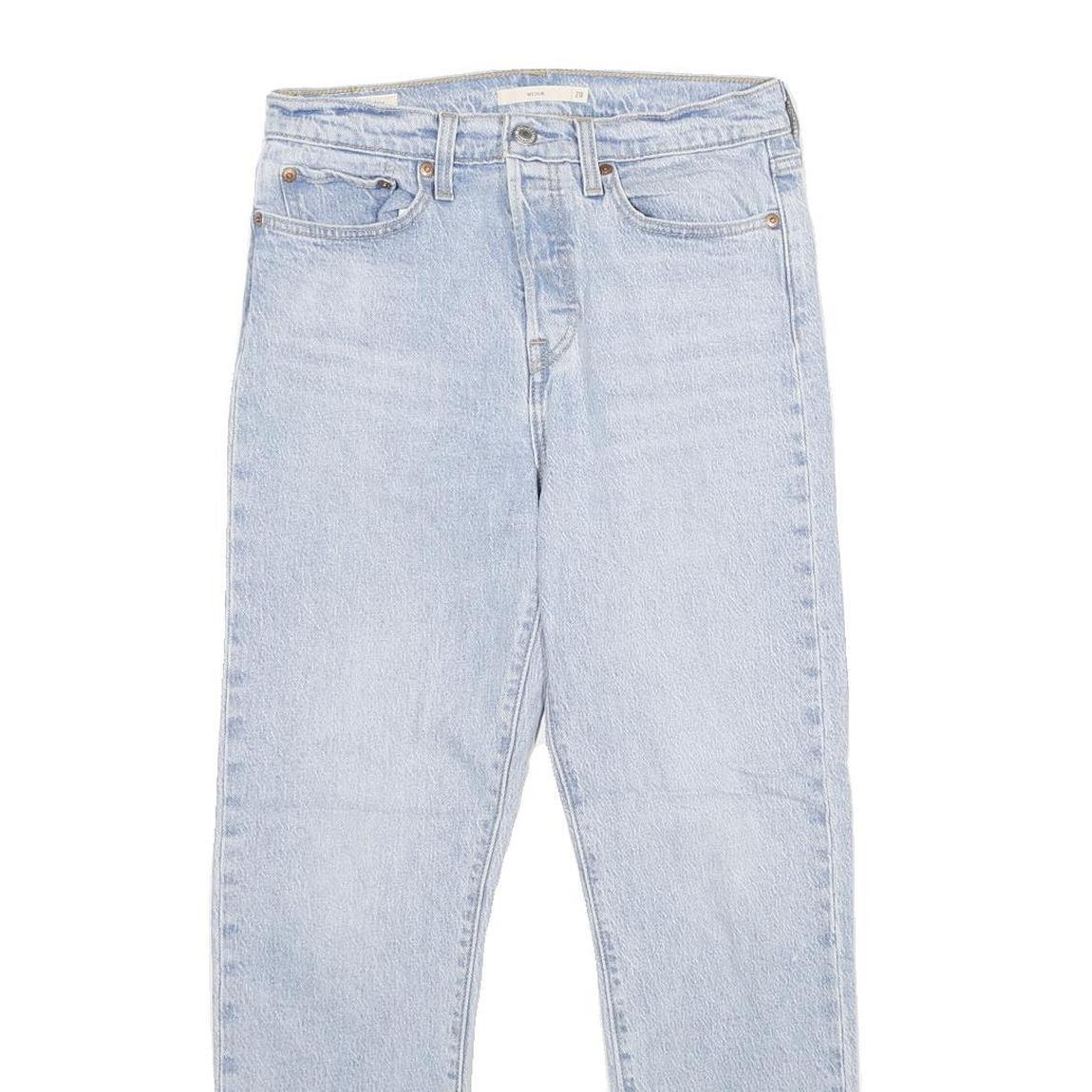 LEVI'S Wedgie Big E Womens Jeans Blue Regular Straight Denim Light W28 L28