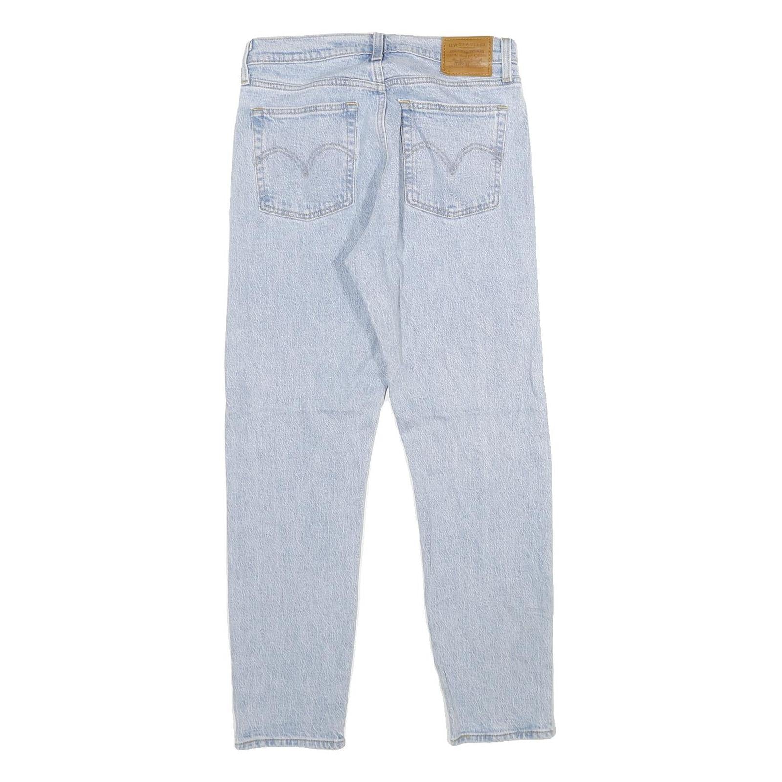 LEVI'S Wedgie Big E Womens Jeans Blue Regular Straight Denim Light W28 L28