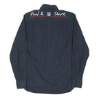 PAUL & SHARK Mens Navy Blue Yacht Club Shirt S Classic Button Down Cotton Blend