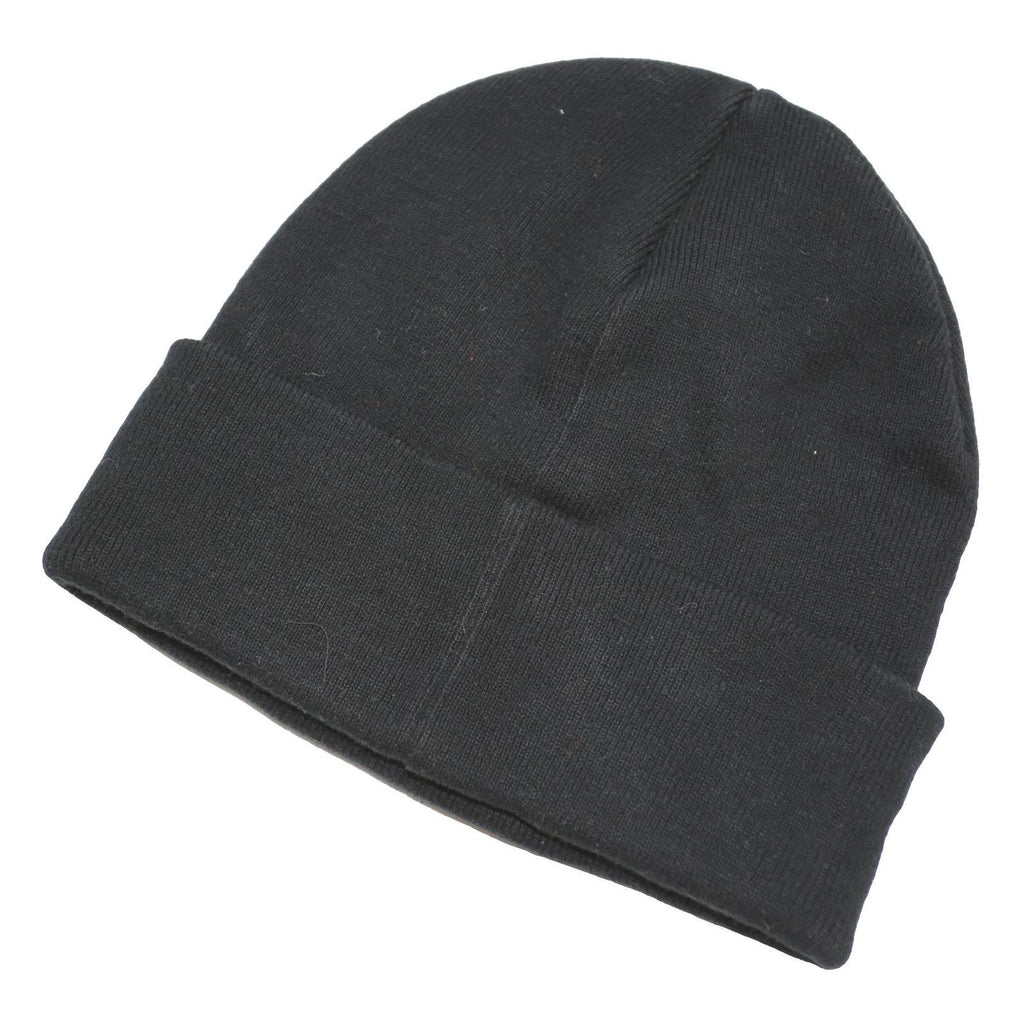 AMG Petaronas Mens Black Motorsport Beanie Cotton Blend Knit Logo Winter Hat S