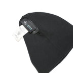 AMG Petaronas Mens Black Motorsport Beanie Cotton Blend Knit Logo Winter Hat S