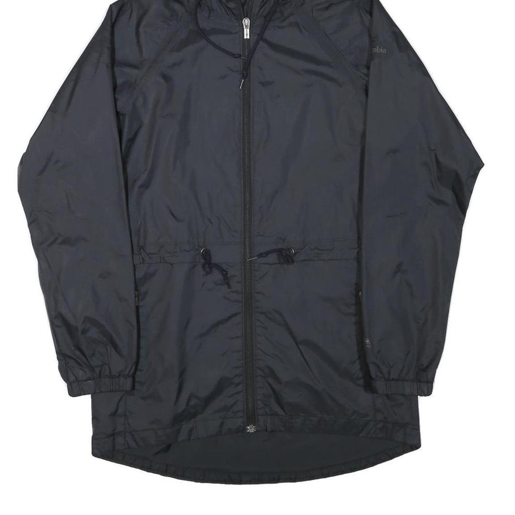 COLUMBIA Womens Black Outdoor Jacket XS Polyester Blend Plain Weatherproof Zip