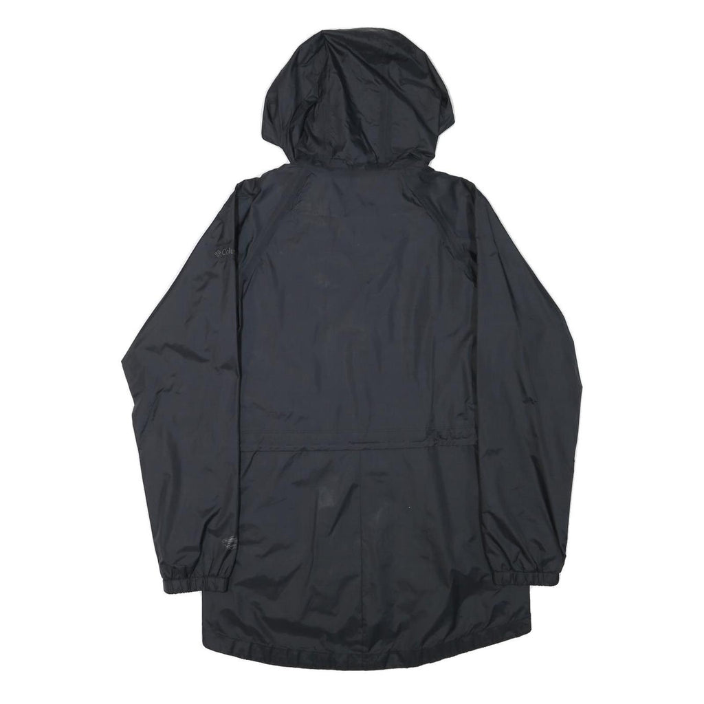 COLUMBIA Womens Black Outdoor Jacket XS Polyester Blend Plain Weatherproof Zip
