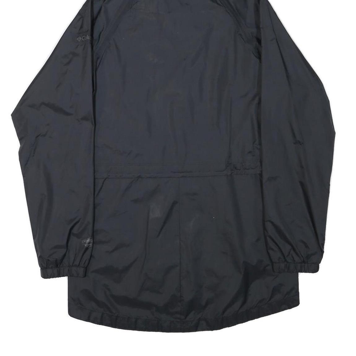 COLUMBIA Womens Black Outdoor Jacket XS Polyester Blend Plain Weatherproof Zip