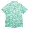 Womens Printed Blouse Green Collared Floral L