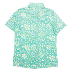 Womens Printed Blouse Green Collared Floral L