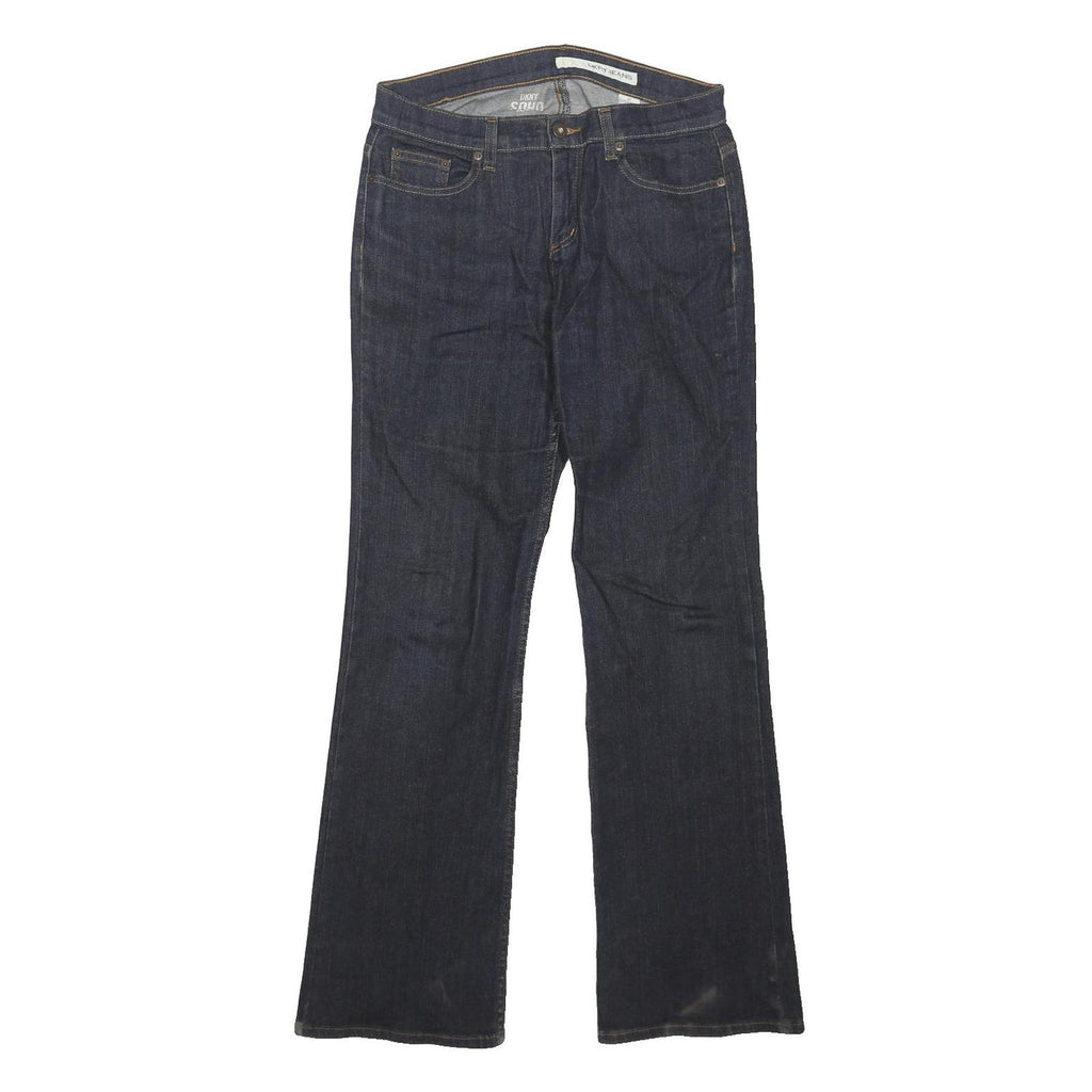 DKNY Womens Jeans Blue Regular Straight Denim Dark W31 L31 Button Cotton Blend