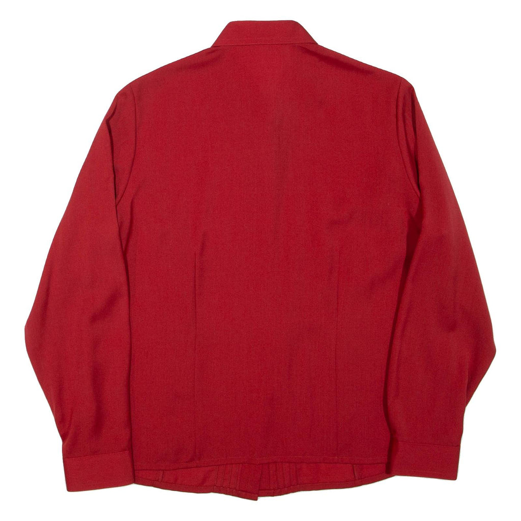 Womens Plain Shirt Red Long Sleeve L