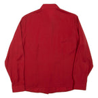 Womens Plain Shirt Red Long Sleeve L