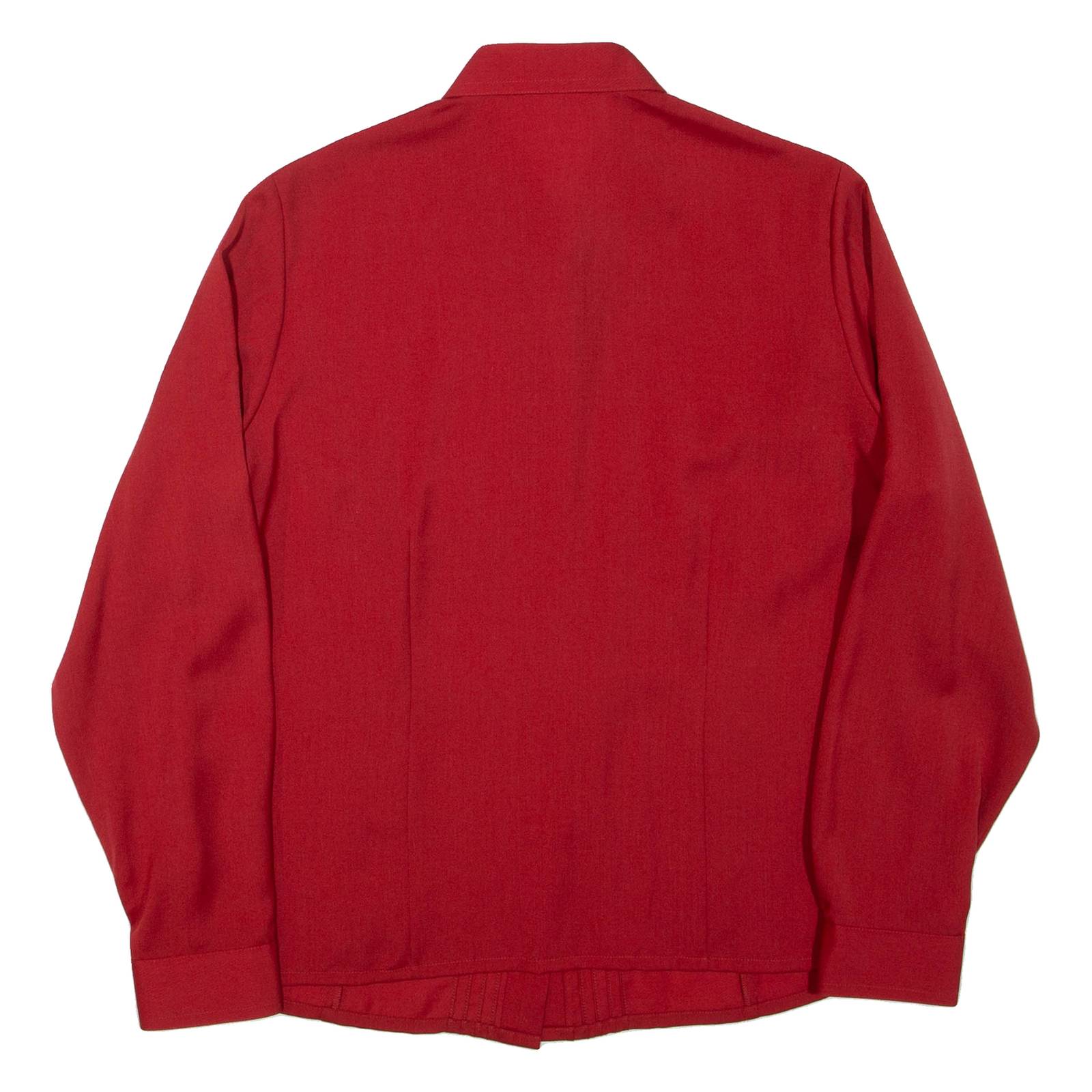 Womens Plain Shirt Red Long Sleeve L