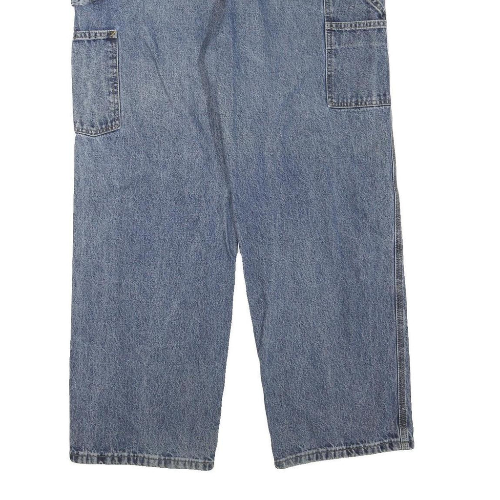 CARHARTT Mens Blue Regular Straight Denim Medium W36 L30 Cotton Blend Zip Jeans