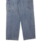 CARHARTT Mens Blue Regular Straight Denim Medium W36 L30 Cotton Blend Zip Jeans