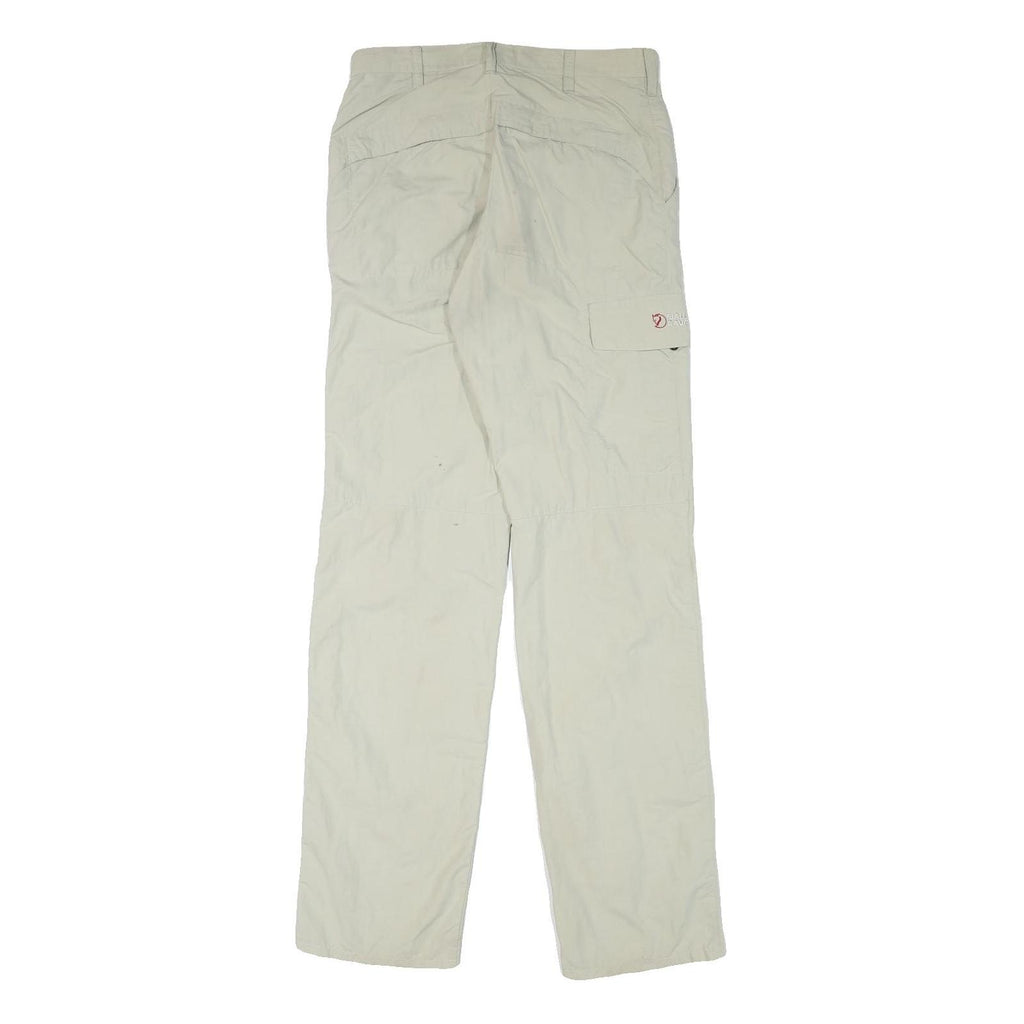 FJALLRAVEN Mens Polyester Blend Beige Regular Straight Trousers W29 L34 Outdoor