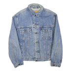 LEVI'S Mens Blue Denim Jacket L Cotton Blend Button Closure Classic Fit Vintage