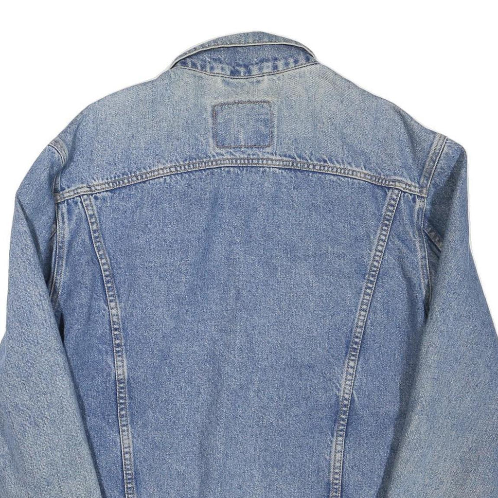 LEVI'S Mens Blue Denim Jacket L Cotton Blend Button Closure Classic Fit Vintage