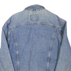 LEVI'S Mens Blue Denim Jacket L Cotton Blend Button Closure Classic Fit Vintage