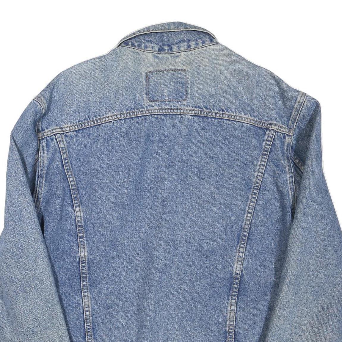 LEVI'S Mens Blue Denim Jacket L Cotton Blend Button Closure Classic Fit Vintage