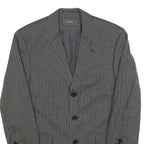 GARDEUR Mens Black & Grey Wool Blend Button Jacket M Woven Classic Tailored