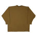 BLOND Mens Brown & Cream Button Jacket M Polyester Blend Stripe Casual Overshirt