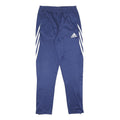ADIDAS Boys Joggers Blue White Slim Tapered XL W26 L28 Sportswear Track Pants