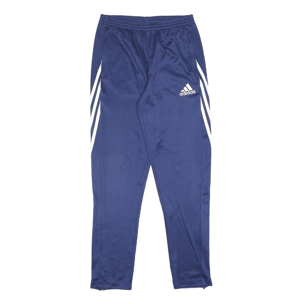 ADIDAS Boys Joggers Blue White Slim Tapered XL W26 L28 Sportswear Track Pants