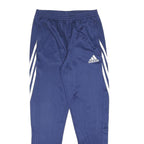 ADIDAS Boys Joggers Blue White Slim Tapered XL W26 L28 Sportswear Track Pants