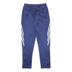ADIDAS Boys Joggers Blue White Slim Tapered XL W26 L28 Sportswear Track Pants