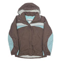 COLUMBIA Womens Brown & Blue Zip Jacket S Nylon Sport Outdoor Lightweight