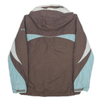 COLUMBIA Womens Brown & Blue Zip Jacket S Nylon Sport Outdoor Lightweight