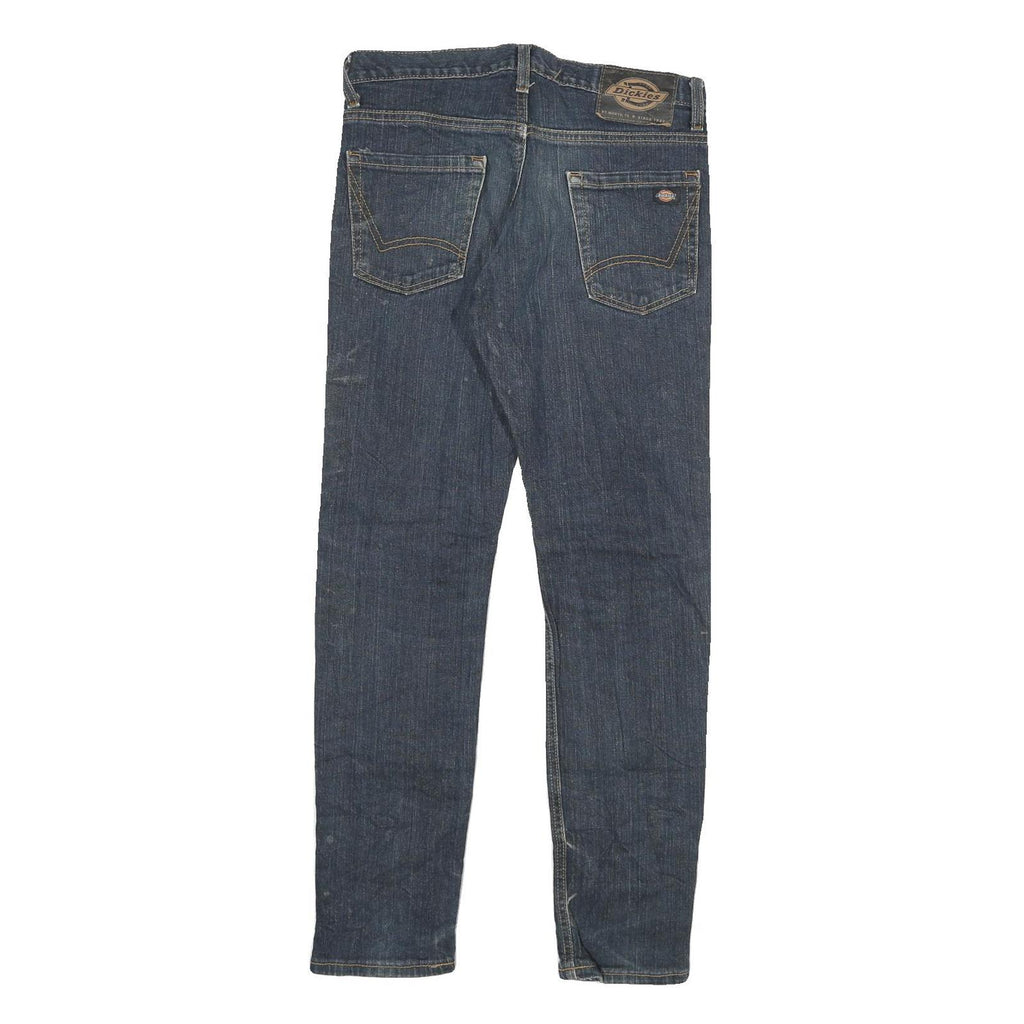 DICKIES Mens Slim Blue Denim Regular Fit Slim Leg Jeans W30 L30 Zip Fastening