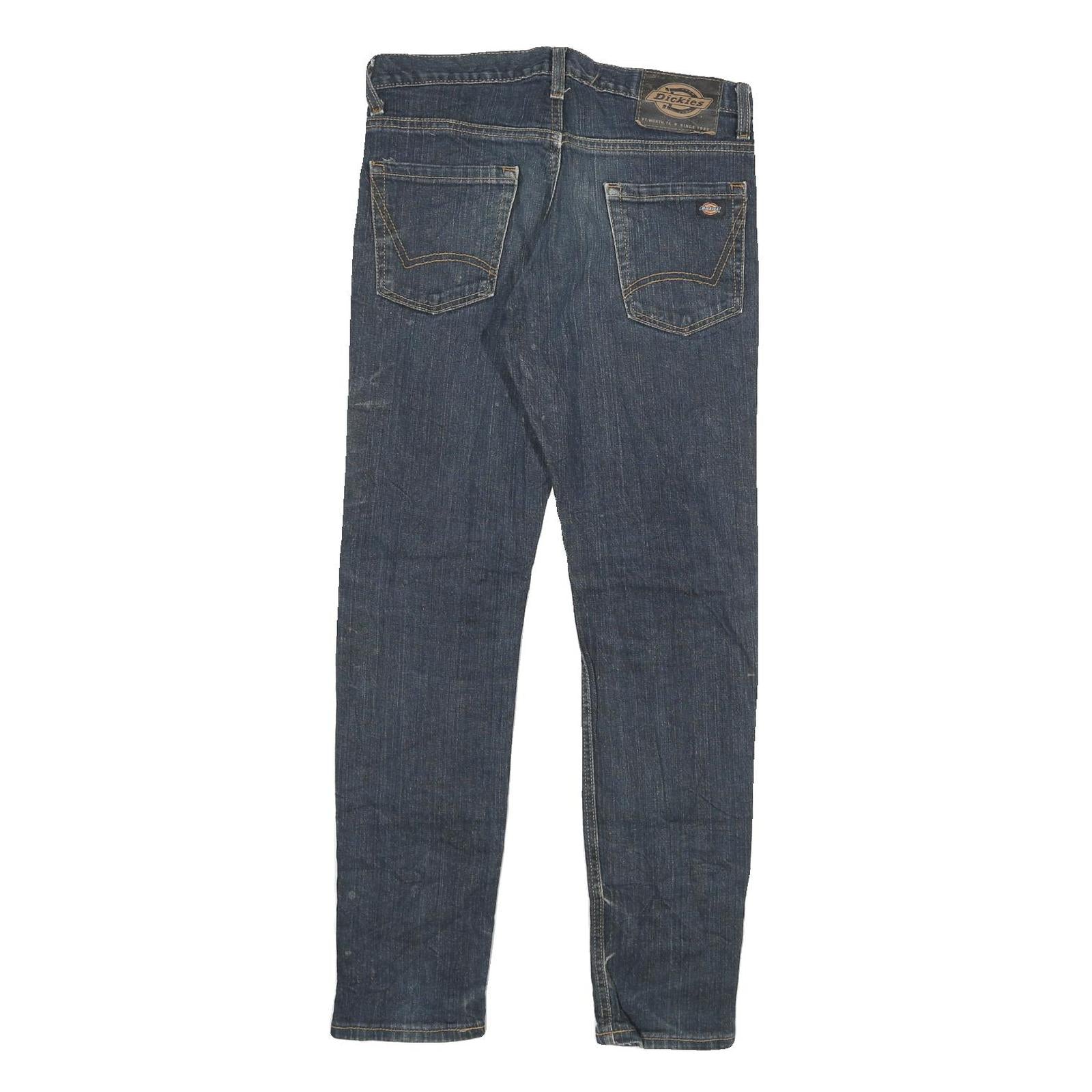 DICKIES Mens Slim Blue Denim Regular Fit Slim Leg Jeans W30 L30 Zip Fastening