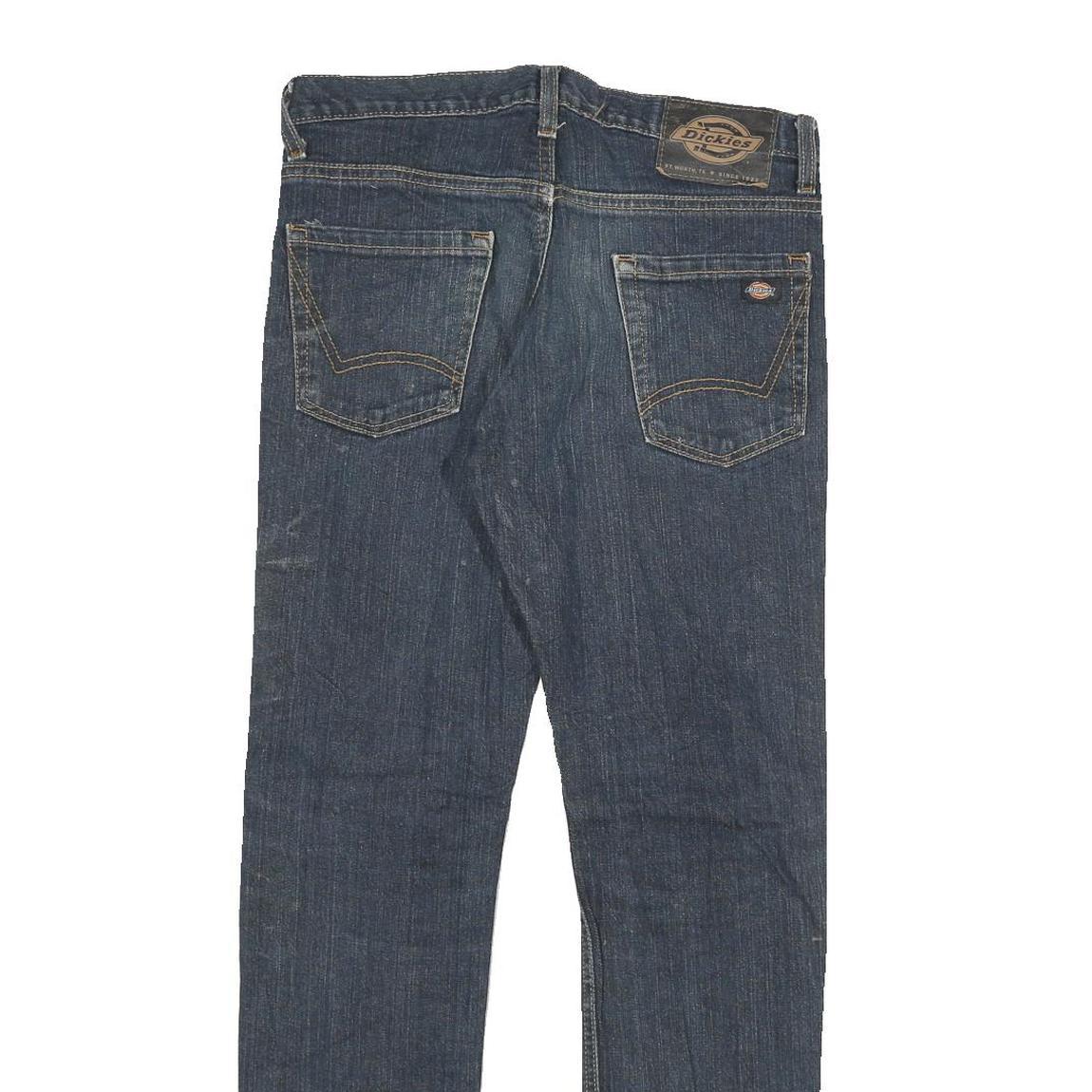 DICKIES Mens Slim Blue Denim Regular Fit Slim Leg Jeans W30 L30 Zip Fastening