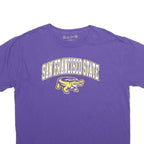 THE VICTORY Mens Purple San Francisco State Graphic T-Shirt XL Short Sleeve Crew