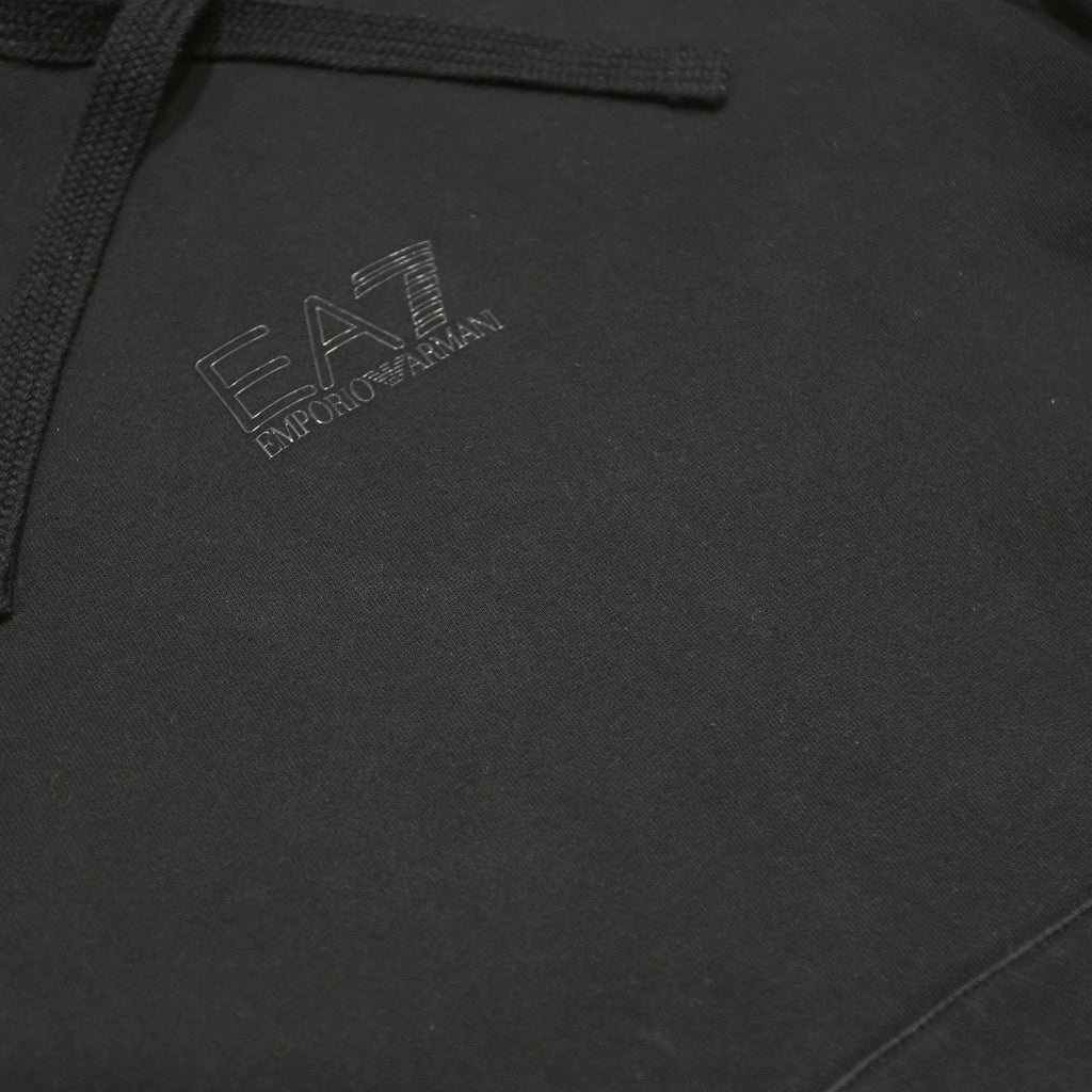 EA7 EMPORIO ARMANI Mens Black Hoodie M Cotton Blend Pull Over Stylish