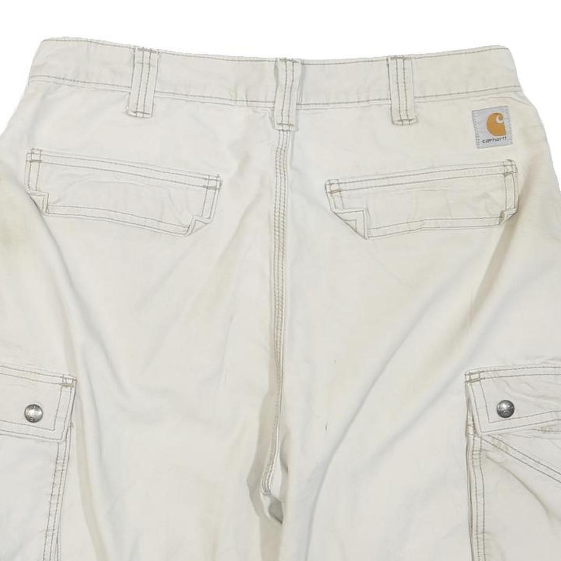 CARHARTT Mens Shorts Beige Cargo Relaxed Fit M W34 Workwear Pockets