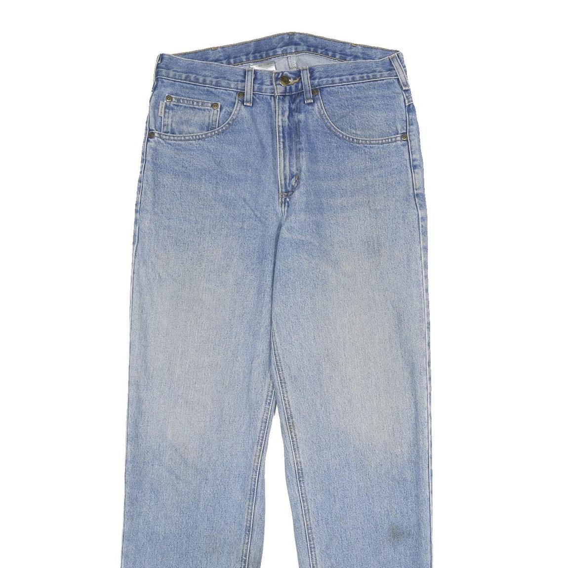 CARHARTT Mens Jeans Blue Relaxed Straight Denim Light W32 L34 Casual Workwear