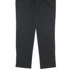 Womens Slim Black Cotton Trousers W30 L28 Zip Closure Plain Fit