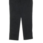 Womens Slim Black Cotton Trousers W30 L28 Zip Closure Plain Fit