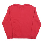 CALVIN KLEIN JEANS Womens Red Crew Neck M Logo Sweatshirt Cotton Blend