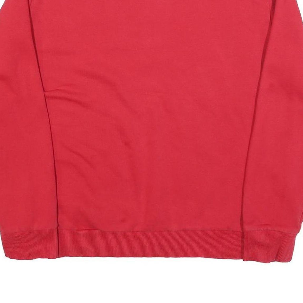 CALVIN KLEIN JEANS Womens Red Crew Neck M Logo Sweatshirt Cotton Blend
