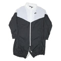 NIKE Womens Black & White Outdoor Jacket M Nylon Colourblock Zip Hooded