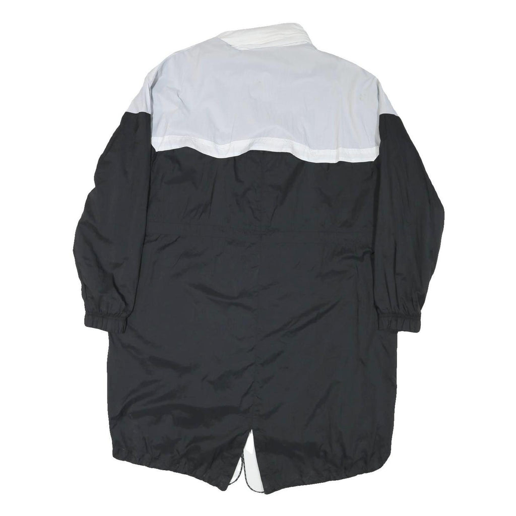 NIKE Womens Black & White Outdoor Jacket M Nylon Colourblock Zip Hooded