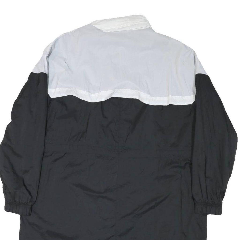 NIKE Womens Black & White Outdoor Jacket M Nylon Colourblock Zip Hooded