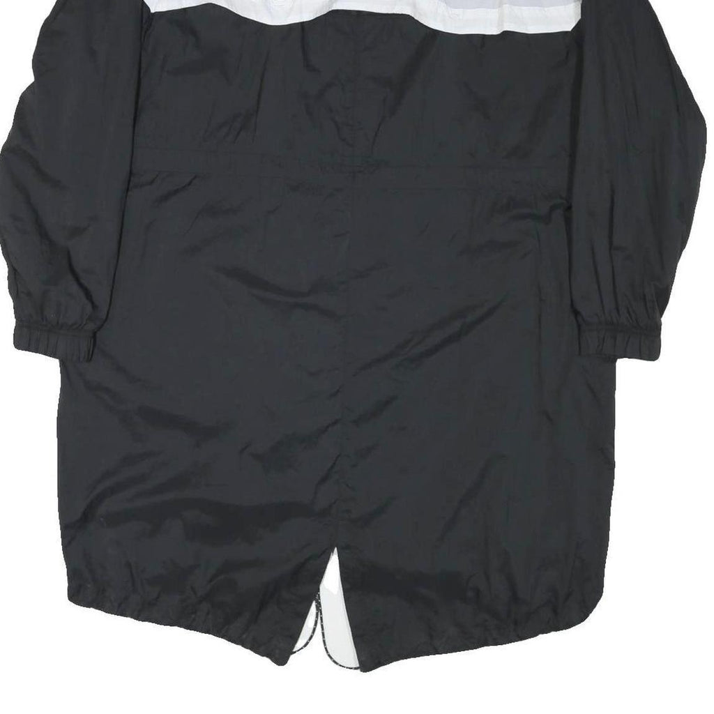 NIKE Womens Black & White Outdoor Jacket M Nylon Colourblock Zip Hooded