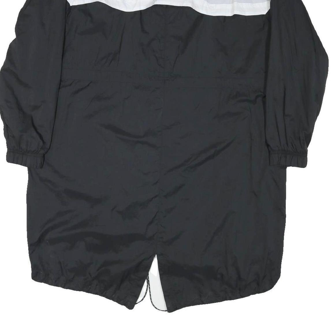 NIKE Womens Black & White Outdoor Jacket M Nylon Colourblock Zip Hooded