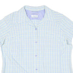 COLUMBIA Womens Blue & Beige Checked Short Sleeve Shirt XL Lightweight Comfort