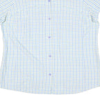 COLUMBIA Womens Blue & Beige Checked Short Sleeve Shirt XL Lightweight Comfort