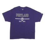 CHAMPION Mens Blue Portland Graphic T-Shirt XL Short Sleeve Crew Neck Cotton