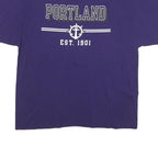 CHAMPION Mens Blue Portland Graphic T-Shirt XL Short Sleeve Crew Neck Cotton